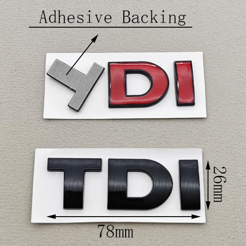 3D ABS Black Red Logo TDI Emblem Car Rear Trunk Badge for VW TDI Letters Sticker Accessories zd1