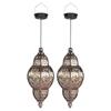 Solar Hanging Lanterns, Vintage Moroccan Waterproof Outdoor Lights, Rechargeable LED Garden Decor For Patio Yard Courtyard
