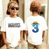 One Pieces Boy Girl TShirt Summer Kids Top Anime Birthday Number Theme 110 Years Old Cartoon Tees Kid Birthday Gifts