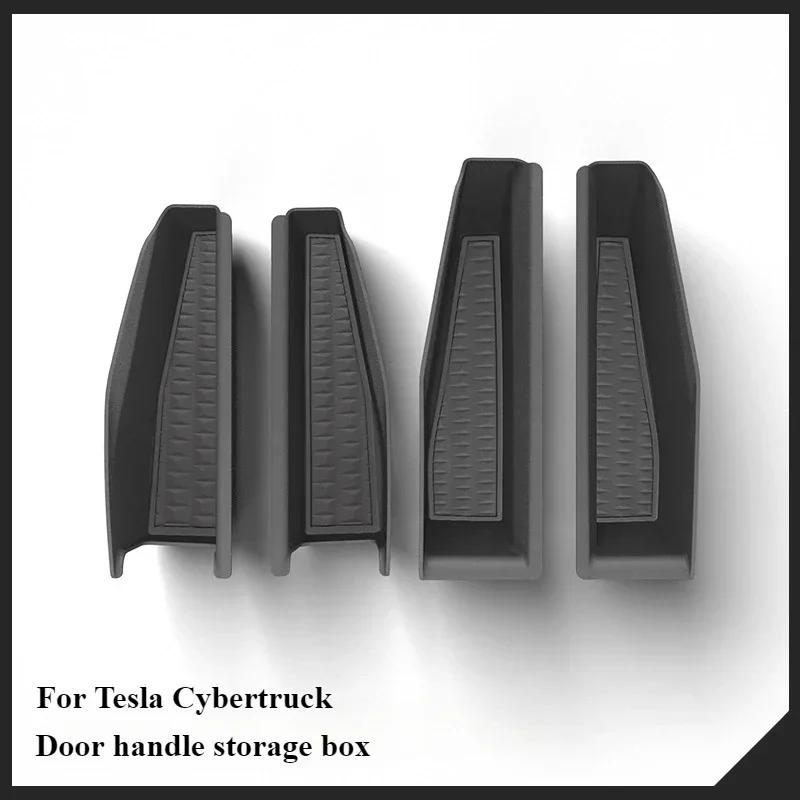 

Door Handle Storage Box For Tesla Cybertruck Front Door Handle Tray Hidden Organizer Container Phone Glasses Holder Accessories