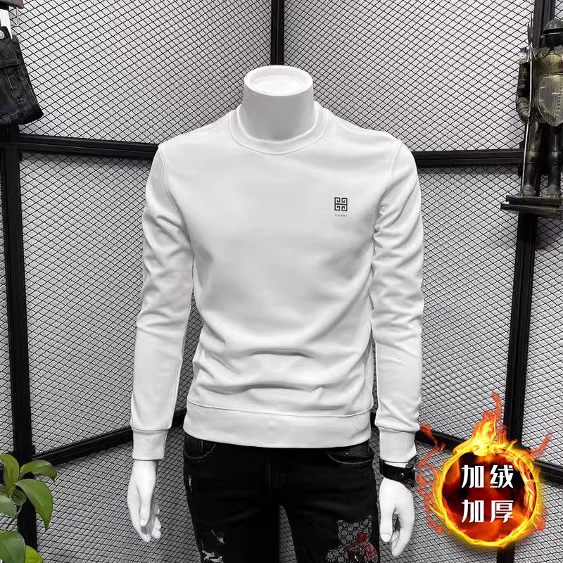 

Мужской осенний свитшот 2025 года, приталенный, простой, с круглым вырезом, с принтом, с длинным рукавом, модный, повседневный, базовый L белый