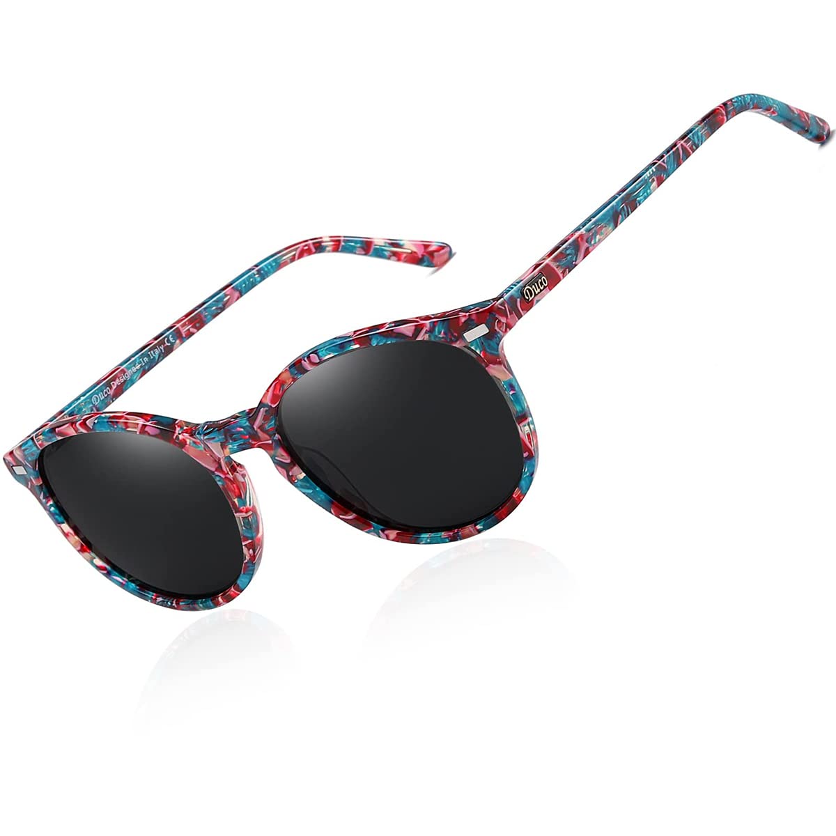 

DUCO Round Sunglasses with UV UV400 Polarized Fashionable UV Size 1230 Women s Protection, Protection, Lenses, Design, Protection, (Colorful)