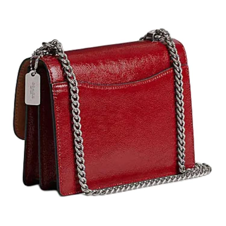 Coach Klare 18 Camellia Logo Buckle Closure Leather Crossbody Bag Small Women Bags Red CW205-SVRD