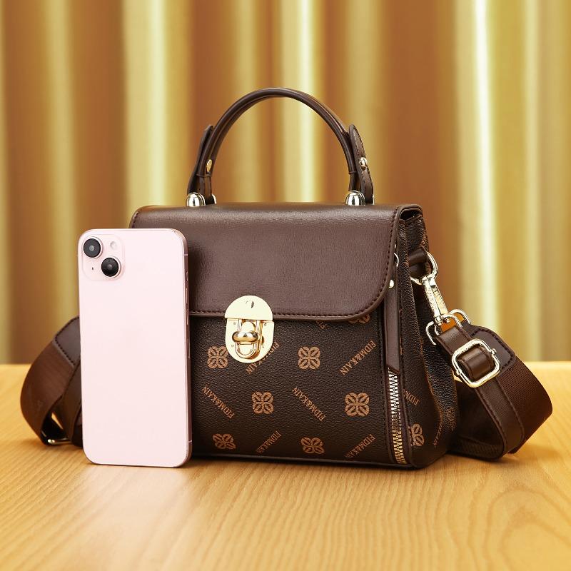Women's New Fashion Women's Bag Temperament Printed Large Capacity Portable Shoulder Crossbody Bag Versatile Small Square Bag