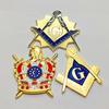 Metal Zinc Alloy Baking Paint Enamel Custom Masonic Car Logo Badge Pin Emblem