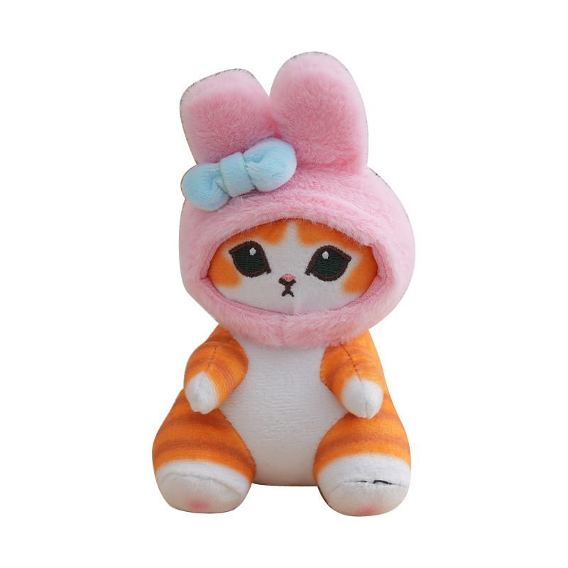 Adorable Plush Sanrio Shark Cat Backpack Keychain Doll Pendant For Creative Gifts
