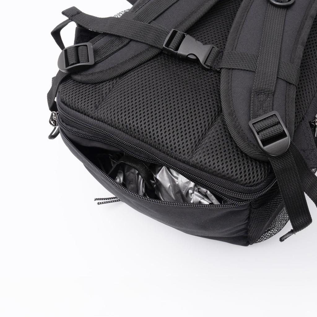 Logo Spark Backpack, Medium Size, Bungee Cord Daypack, Black, Medium