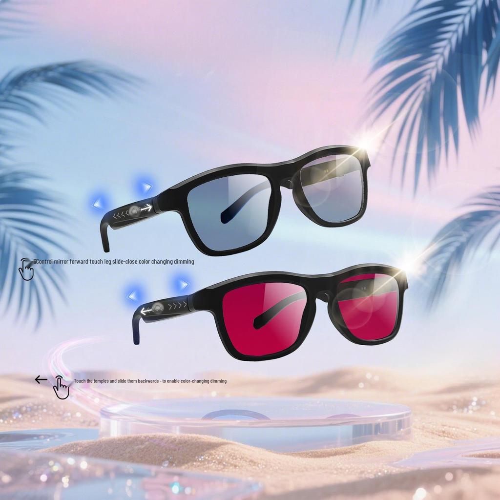 Occhiali Intelligenti GV90: Protezione UV400 che cambia colore, Fotografia con telecomando, Traduzione AI e Bluetooth