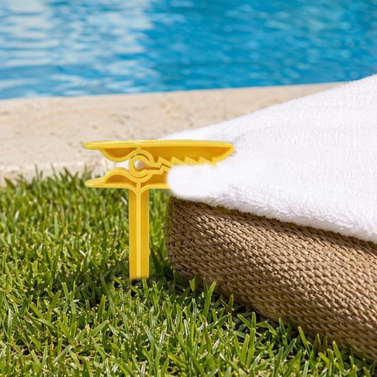 4 Stück Strandtuch-Befestigungsclip-Hering, Winddichte Outdoor-Picknickdecke Sandspikes, Tragbarer Deckenhalter Picknickmatte Klemmen