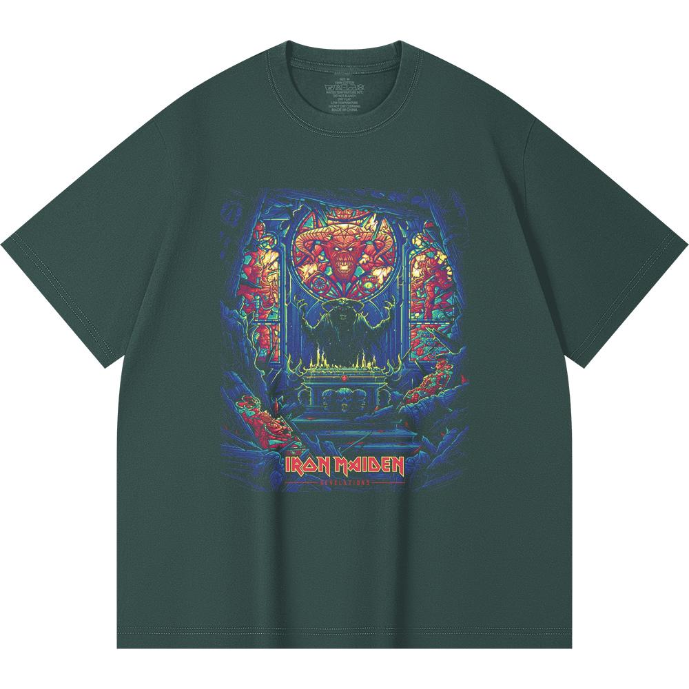 230 g/m² 100% Bavlna T-shirt Heavy Metal Rocková Kapela Tisk Populární Hudby Unisex Těžký Bavlněný T-shirt