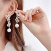 New New Color Zirconia Butterfly Flower Earrings Stud Earrings Pearl Tassel Long Earrings Banquet Accessories