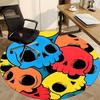 1pc Skulls Carpet, Round Non Slip Durable Large Size Office Carpet, Suitable for Office