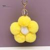 Aesthetic Handbag Pendant Plush Flower Keychain for Handbags, Five-petal Bag Charm, Backpack Hanging Accessory Fluffy Women