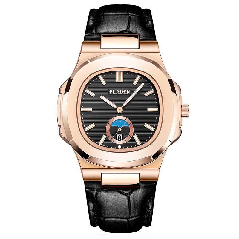 Classic Men's High-end Fashion Business Stainless Steel Waterproof Quartz Watch