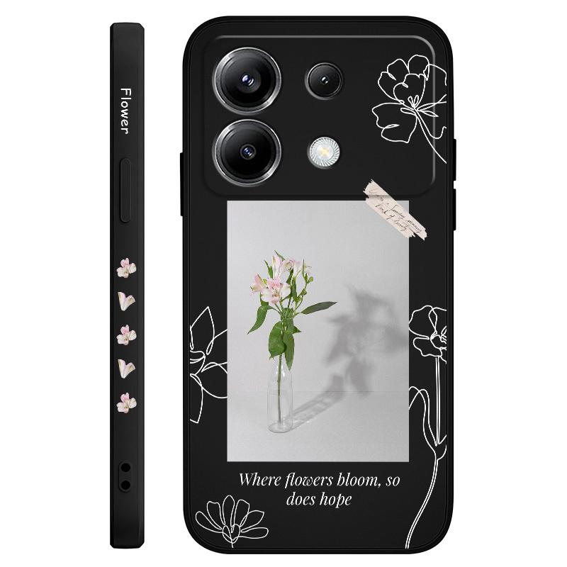 Aquarius Flower Phone Case For Xiaomi Poco F7 X7 X6 F6 M6 M5 M5S F5 X5 F4 X4 M4 F3 M3 X3 Pro 4G 5G GT Silicone Cover