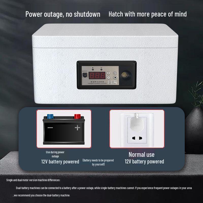 Weida Fully Automatic Small Incubator for Chicken, Duck, Goose, Pigeon, and Peacock Eggs