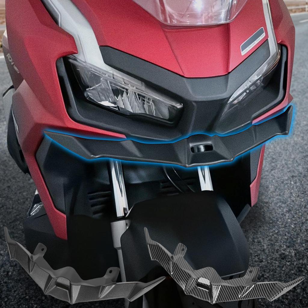 GFARDMOTO Motorcycle Front Fairing Winglet Aerodynamic Spoiler Beak Nose Cone Extension Fixed Wing Kit for Honda ADV160 ADV 160 Fiber / 2023-2025 /