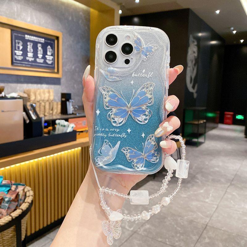 Applicable To Xiaomi POCO X7PRO Mobile Phone Case Glitter Butterfly Chain Redmi note14S Summer New Soft