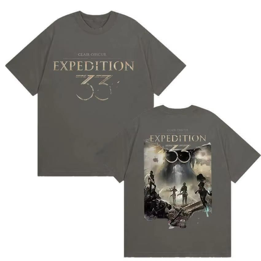 Springsummer Game Esquie Clair Obscur Expedition 33 Graphic T Shirts Men Women Retro Pure Cotton Printed Shortsleeved top