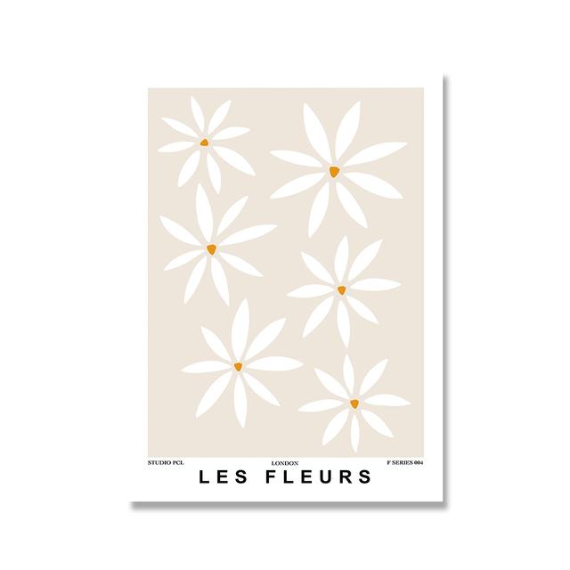 

Абстрактные цветы, винтажные минималистичные настенные картины на холсте, плакаты на скандинавскую тему и принты, настенные панно для гостиной, домашний декор 21cm×30cm NoFrame