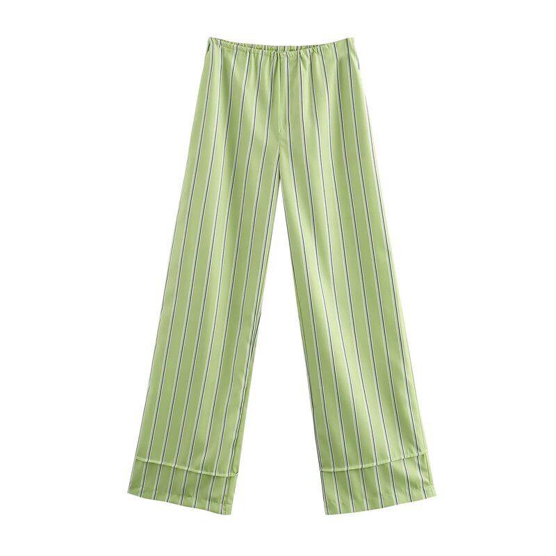 Fashion Style 2024 Summer New Arrival Women's Clothing V Neck Sleeveless Effect Stripes Vest High Waist Pants 2010732