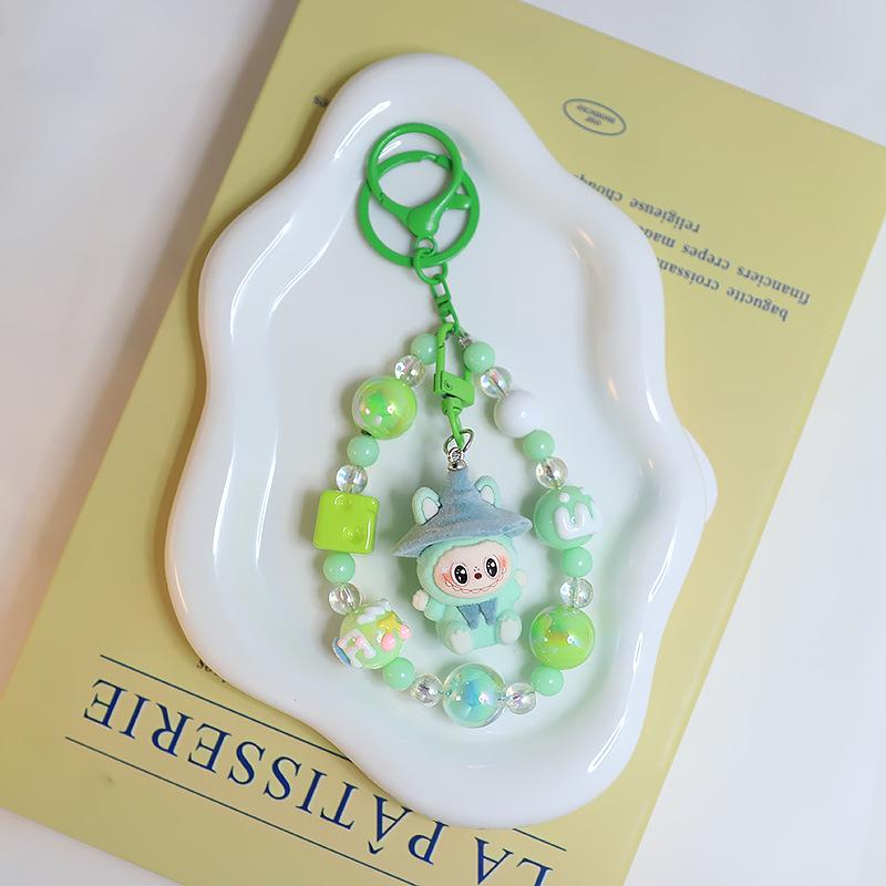 Cute Flocking Leader Keychain Doll Pendant Cartoon Cute Grain Bag Chain Pendant Gift
