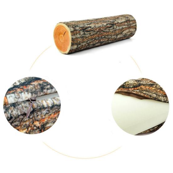 Decorative Pillow Soft Sleeping Adorable Simulation Wood Pile Pillow for Home