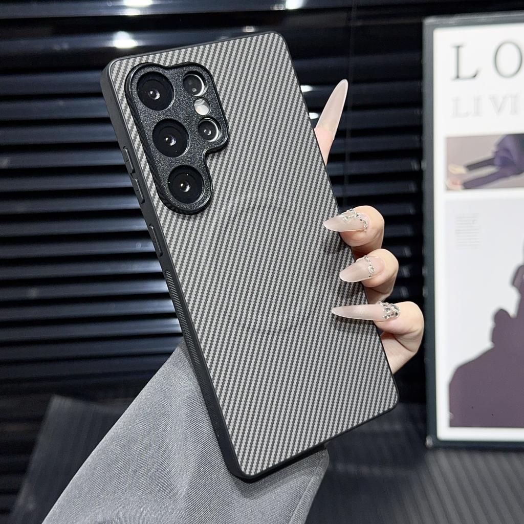 Carbon Fiber Texture Magnetic Phone Case for Samsung Galaxy S23 S24 S25 S26 Ultra Plus A07 A57 A56 A37 A27 A17 Protective Cover