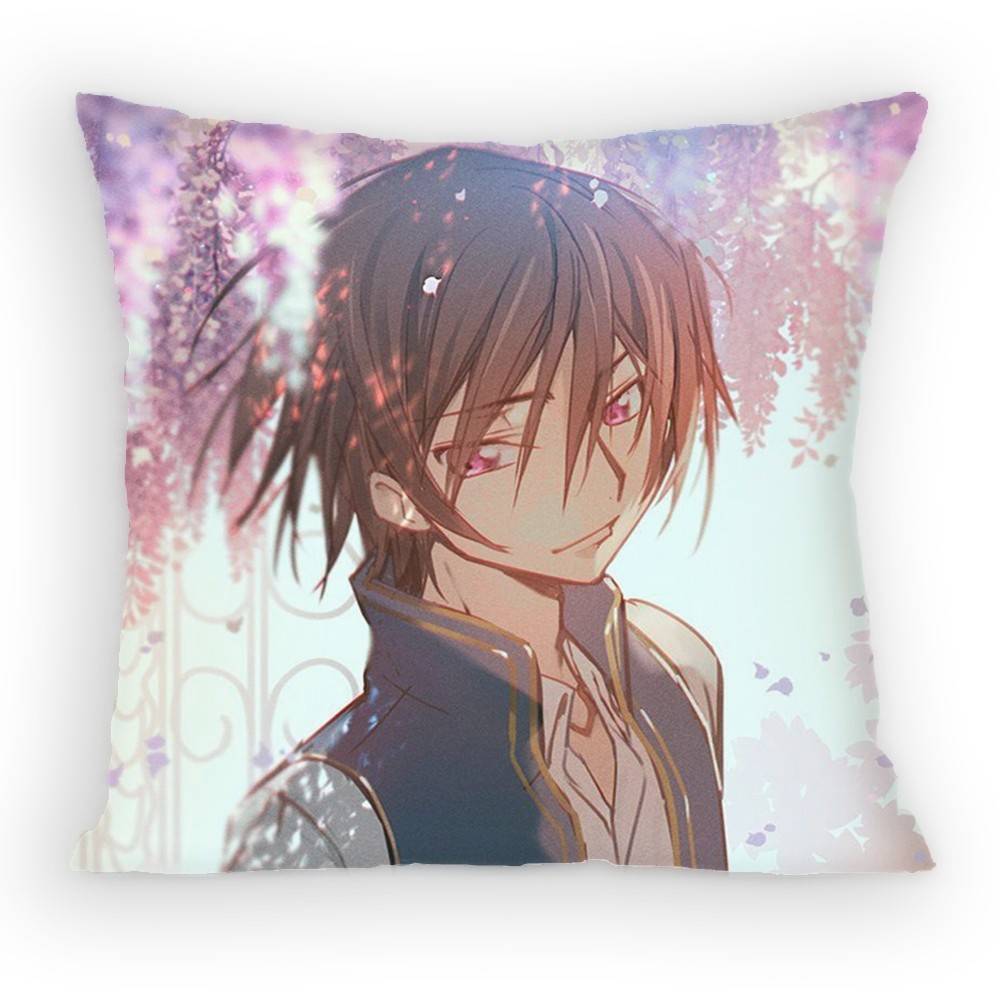 Anime Code Geass Lelouch Lamperouge Pillow Case Antidustmite Pillowcase Invisible Zipper Silky Short Plush Sofa Cushion Cover