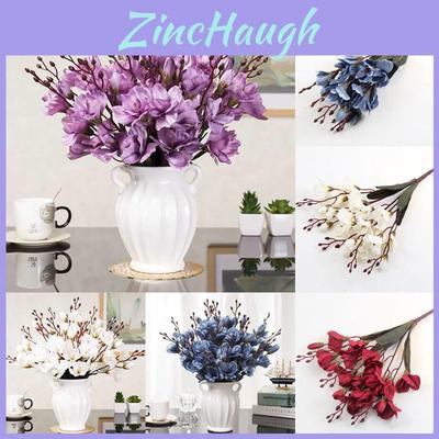 Eleganter realistischer künstlicher Magnolien-Seidenblumenstrauß für Hochzeitsdekorationen