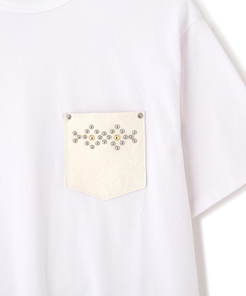 Schott Leather Pocket Diamond Studs T-Shirt, Men's, Size M, 030, White, 782-4234002