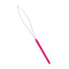 Plastic Handle Steel Wire Crochet Hook for Hair Extensions and Beading - Stainless Steel DIY Tool