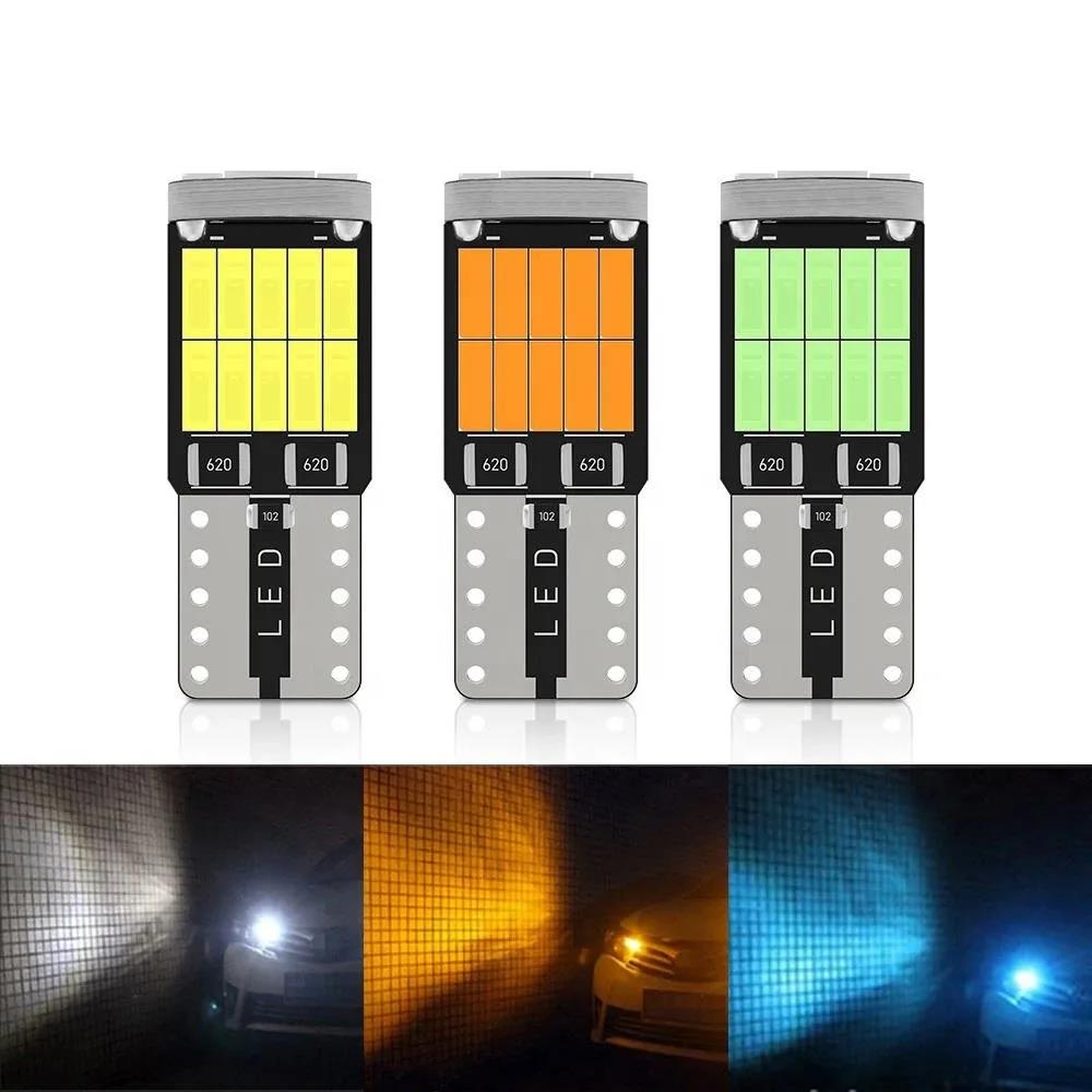 10PCS T10 W5W LED Bulbs - 6000K Cool White 4014 26SMD Canbus Fits 168 194 5w5 for Car Interior Signal Lights Upgrade Bulbs 7