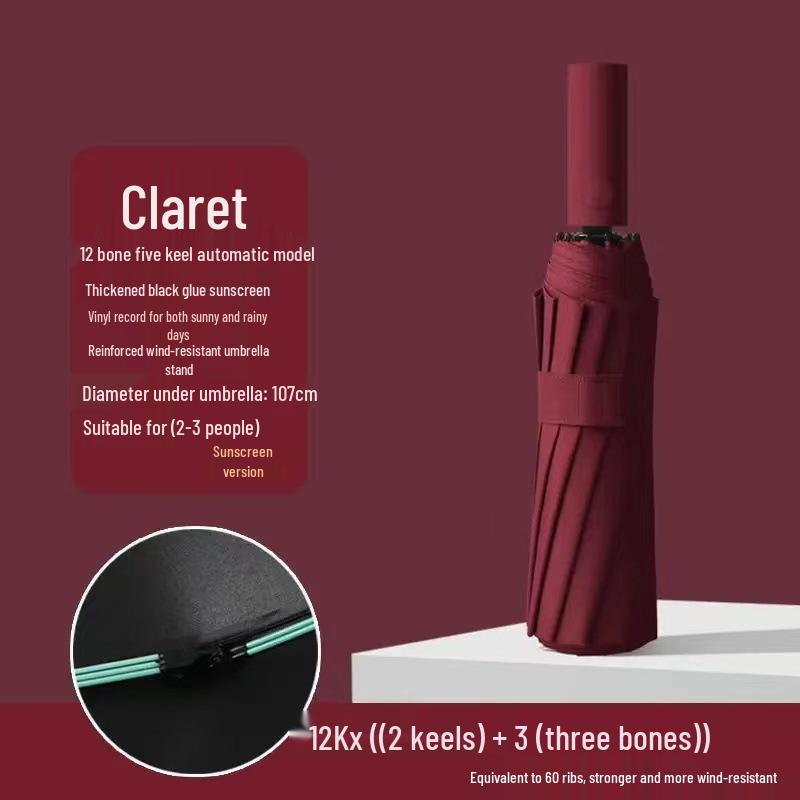 Vollautomatischer High-End-Vinyl-Sonnenschirm: Herren Sonnen- & Regenschirm