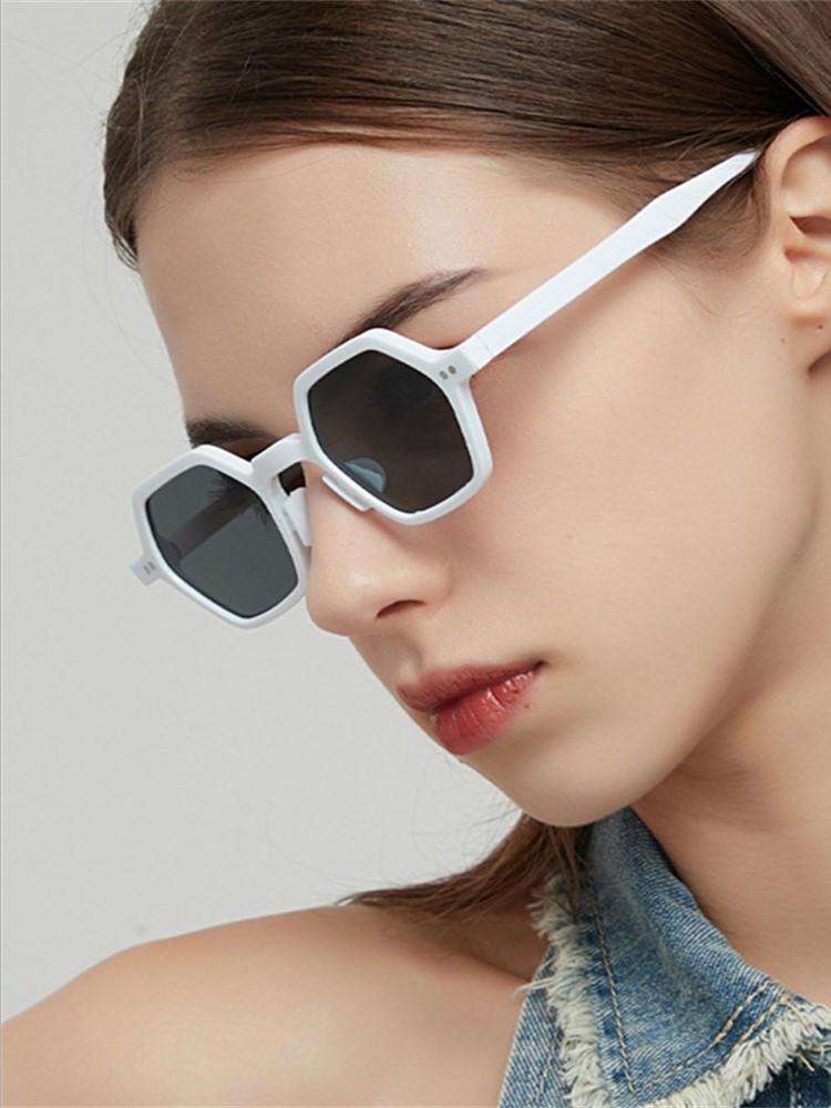 Designer Small Square Sunglasses Women Vintage Retro Punk Sun Glasses Luxury Polygon Eyewear Fashion Female