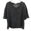 NARACAMICIE Made In Japan Dot Pattern French Sleeve V Neck Blouse 1 Black Women Used