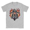 Skull Biker TShirt Unisex  Casual Cotton Tees Round Neck Short Sleeve T Shirts New Arrival Clothing