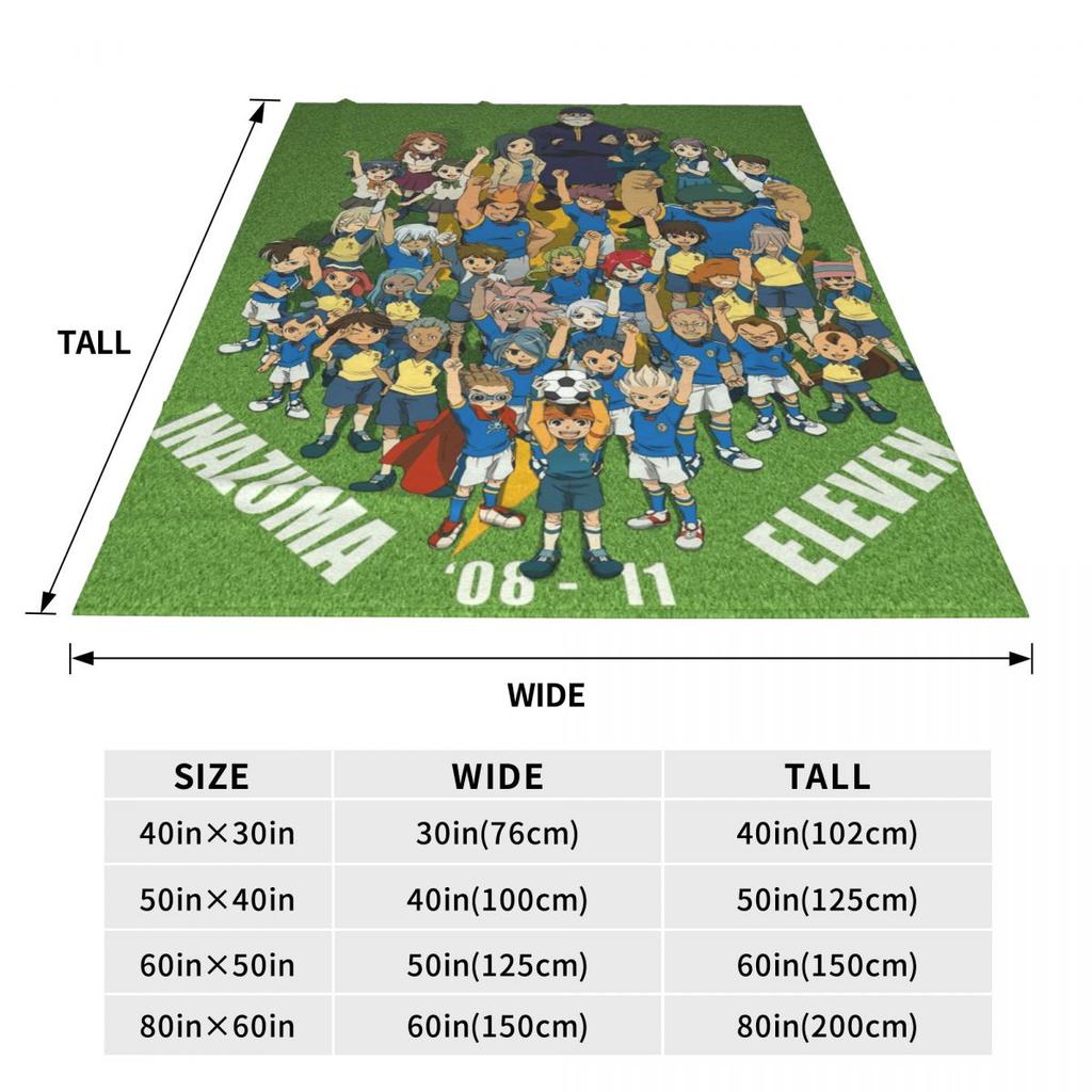 Inazuma Eleven Video Game Sports Game  Blanket Soft Warm Flannel Throw Blanket Bedding for Bed Living Room Picnic Home Couch