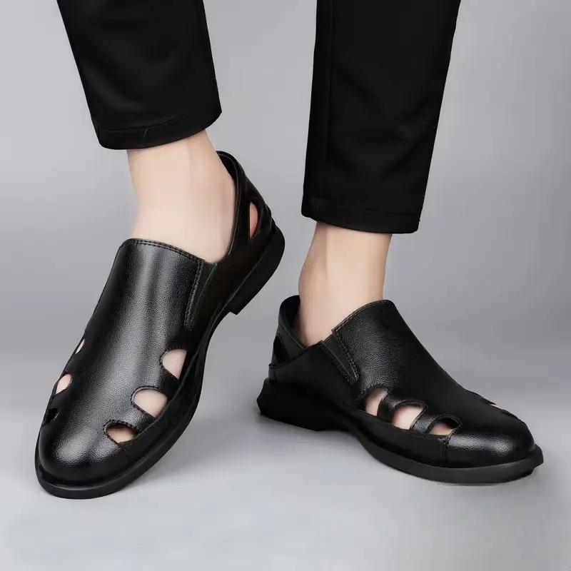 Driving Men's Sandal Flat Beach Breathable Non-slip Daily Use Barefoot Expensives Pvc Buy Descount Wholesale Luxury H Male Shoe