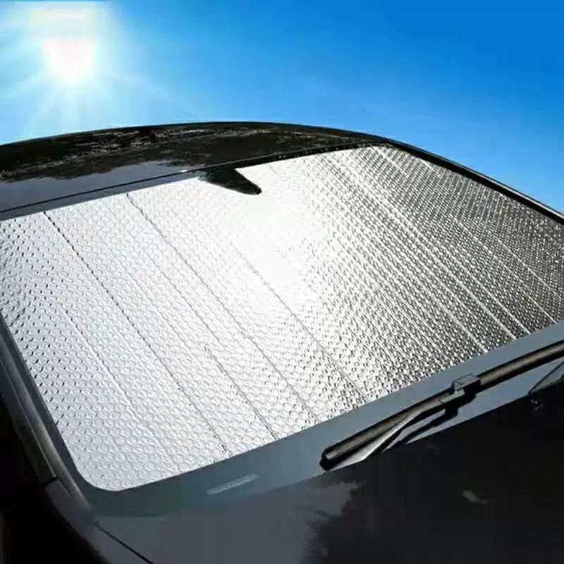 Foldable Universal 140x70CM Car Windscreen Sunshade Cover Sun UV Protection Lightable Sun Visor Covers Car Windscreen Sun Shade