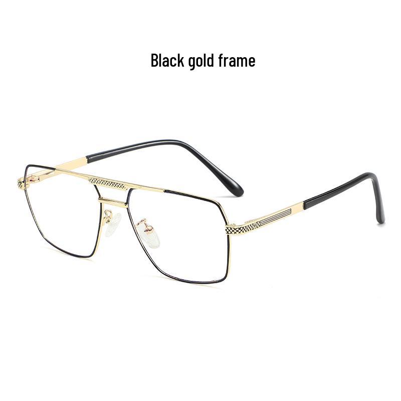 2025 Retro Double Bridge Men s Casual Photochromic Anti-Blue Light Glasses Anti-Blue Light