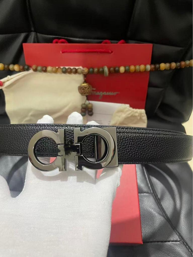 Modern Men's Leather Belt - Genuine Cowhide for Casual and Trendy Wear