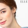 14K Cubic Tie One-Touch Earrings (Gold Pin) ELGPEE346