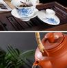 Chaozhou Blue and White Porcelain Gongfu Tea Set: Gaiwan, Mini Tea Cup, and Bowl