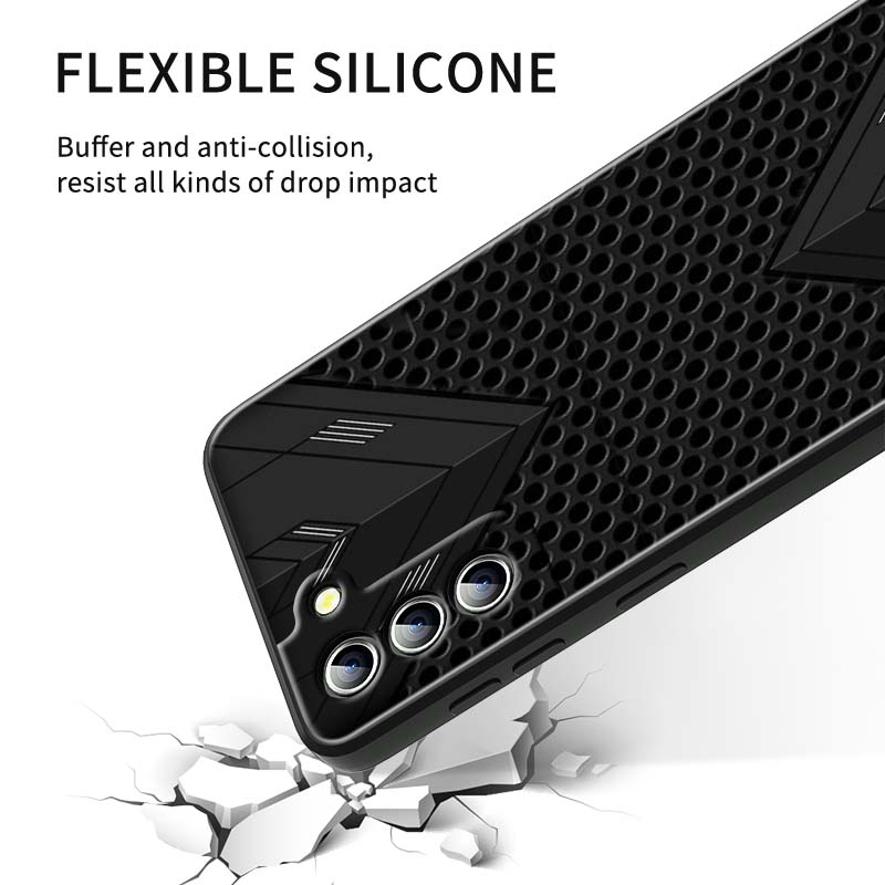 Black carved woven texture Phone Case For Samsung Galaxy S26 S25 S24 S23 S22 S21 S20 Ultra Plus FE 5G Black Soft TPU
