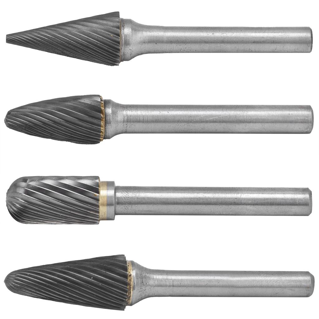 4Pcs Carbide Burr 12mm Durable Sturdy Tungsten Steel Convenient Wide Application HeatTreated Shape