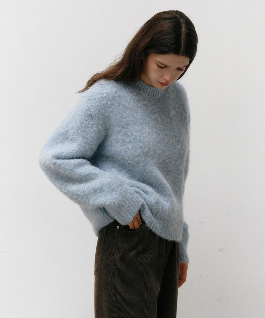 OSTKAKA Hairy Alpaca Pullover Dusty Blue
