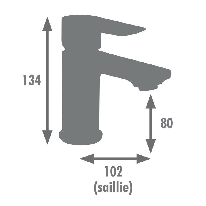 Mitigeur lavabo - EDOUARD ROUSSEAU - NAYAK - Graphite Mat