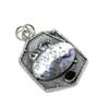 Dendritenopal, Edelsteinanhänger aus schwarzem Spinell, Natürlicher Dendritenopal Edelstein Handgefertigter 925 Sterling Silber Anhänger Für Frauen Anhänger Für Geschenke
