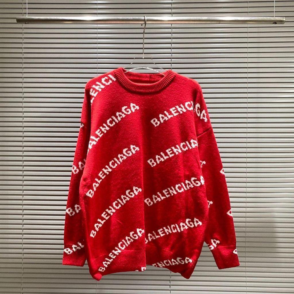 Unisex-Strickpullover mit Rundhalsausschnitt und Allover-Logo (Modelljahr 2025) – Lockere Passform, lässiger Stil
